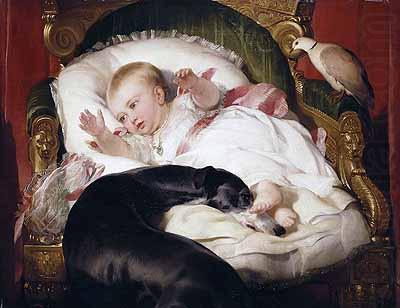 Landseer, Edwin Henry Victoria, Princess Royal, with Eos china oil painting image